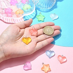 15шт 15 стиля светящиеся прозрачные подвески из смолы&nbsp;RESI-YW0001-79