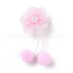 Цветочная ткань металлические заколки крокодил&nbsp;LS-PHAR-D013-01A