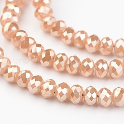 Гальванические стеклянные бусины&nbsp;EGLA-G014-4mm-FR-A01-A