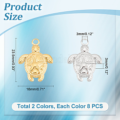 16 шт. подвески из нержавеющей стали 201 двух цветов&nbsp;STAS-UN0051-56