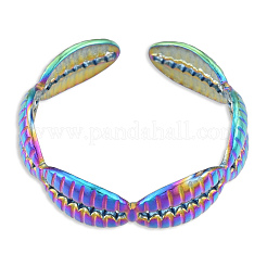 Ионное покрытие (ip) 304 нержавеющая сталь оболочка обертка открытое кольцо-манжета для женщин&nbsp;RJEW-N038-102M