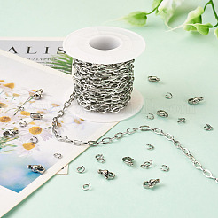 Наборы для изготовления цепочек из скрепок из нержавеющей стали своими руками&nbsp;DIY-TA0011-23P-02