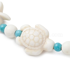 Синтетические бирюзовые бусины в виде морских звезд и черепах&nbsp;BJEW-JB12129-03