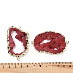 Окрашенные натуральные друзы агата звенья&nbsp;G-R012-05G-06