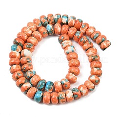 Нити окрашенных синтетических бусин из речного камня&nbsp;G-Z105-C01-01F