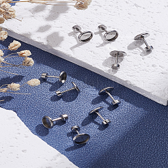 10 шт. фурнитура для сережек-гвоздиков из нержавеющей стали 304&nbsp;EJEW-LP0001-11