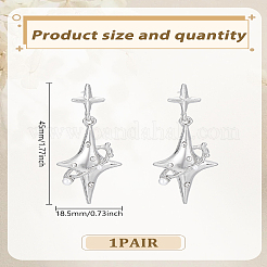 Сплав болтающиеся серьги стержня&nbsp;EJEW-LP0007-119