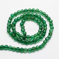 Окрашенная натуральный белый нефрит круглые бусины прядей&nbsp;X-G-E311-4mm-04