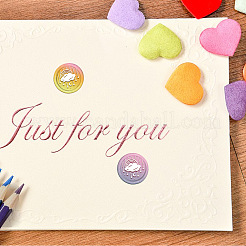 Латунная восковая печать штамп с ручкой&nbsp;AJEW-WH0184-0960