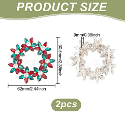 2шт сплав горный хрусталь цветочные украшения для обуви&nbsp;FIND-FG0002-49A