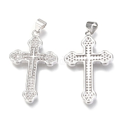 Латунные микропаве прозрачные подвески с фианитом&nbsp;ZIRC-O038-05P