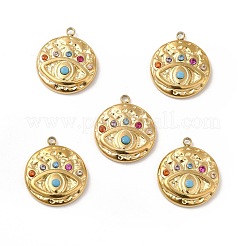 Вакуумное покрытие pvd нержавеющая сталь 201 с подвесками из разноцветных страз&nbsp;STAS-J401-VC810