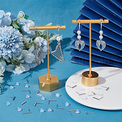 40 шт. латунные серьги-гвоздики&nbsp;KK-BBC0005-21P