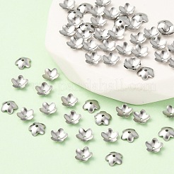 Бусины-цветы из нержавеющей стали 201 с одним лепестком&nbsp;STAS-N027-02