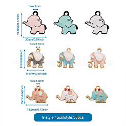 Подвески из сплава эмали 36шт 9 стиля&nbsp;ENAM-PJ0001-03