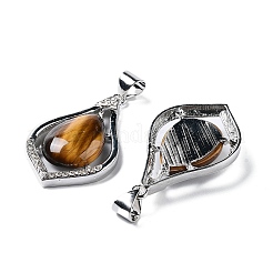 Подвески-капли из натурального тигрового глаза&nbsp;G-A093-01P-01