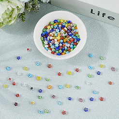 Ручной работы стеклянная бусина тысячецветник нитей&nbsp;LAMP-LT0001-09A