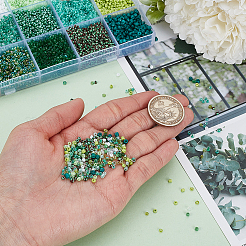 180 г 15 стилей стеклянных бусин&nbsp;SEED-HY0001-39