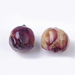 Подвески из натуральных настоящих роз ручной работы&nbsp;RESI-R424-01