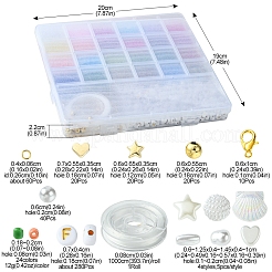 Наборы для изготовления браслетов из стеклянных бусин своими руками&nbsp;DIY-FS0006-54B