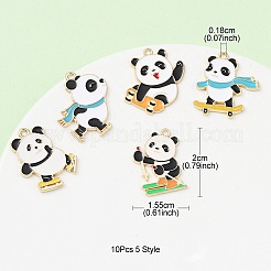 10 шт. 5 стильные подвески из эмалированного сплава с покрытием&nbsp;ENAM-YW0003-59