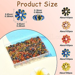 500шт 5 цвета акриловые бусины&nbsp;SACR-YW0001-69