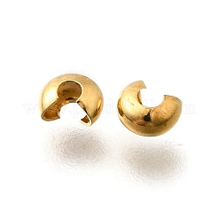 Крышки для обжимных бусин из нержавеющей стали 304&nbsp;LS-X-STAS-P239-34G-03