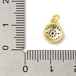 Настоящая 18-каратная позолоченная стойка с покрытием из латуни с микропаве из кубических цирконий подвески-шармы&nbsp;KK-S396-01F