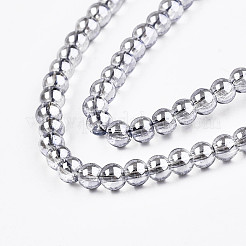 Стеклянные бусины с гальваническим покрытием &nbsp;LS-EGLA-S195-02C-01