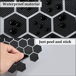 8 шт. 2 стиля резиновые противоскользящие шестиугольные наклейки на телефон для телефонов&nbsp;AJEW-SP0002-64B-02