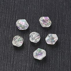 Экологичные прозрачные акриловые бусины с биоконусом ab с цветным покрытием&nbsp;LS-X-TACR-A003-4mm-22