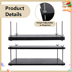 Прямоугольный бамбуковый портативный книжный пресс&nbsp;DIY-WH0496-97D-04