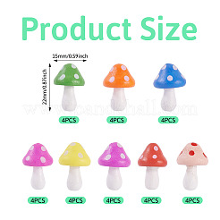 32 шт. 8-х цветные миниатюрные украшения&nbsp;DJEW-TA0001-24