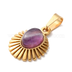 Подвески из натурального аметиста &nbsp;STAS-C120-15G-05