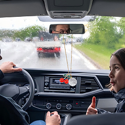 2 шт. подвесные украшения из вишневого сплава и стекла&nbsp;HJEW-DR00234