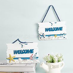 2 шт. 2 стиля подвесные украшения из МДФ в средиземноморском стиле&nbsp;HJEW-PH00001-33