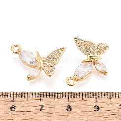 Латунные микропаве прозрачные подвески с фианитом&nbsp;KK-T077-37G
