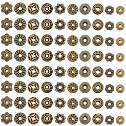 500 шт. 10 вида бусин в тибетском стиле&nbsp;TIBEB-PA0001-12