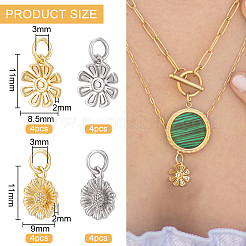 16шт 4 стиля латунные подвески&nbsp;KK-BC0010-05