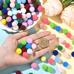 380шт. 19-х цветный полиэстеровый помпон-шар&nbsp;DIY-SC0031-34