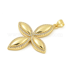 Покрытие стойки латунь микропаве прозрачные подвески из кубического циркония&nbsp;KK-Z067-19G