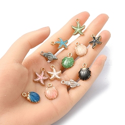 30шт 15 стиля подвески из сплава с эмалью&nbsp;ENAM-YW0003-88