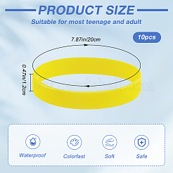10шт. силиконовый шнур-браслет со словом&nbsp;BJEW-CN0001-04A
