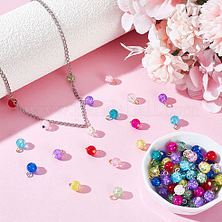 160 шт. подвески из стекла с эффектом потрескивания&nbsp;PALLOY-HY00086