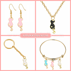 40шт 4 цвета сплава эмалевые подвески&nbsp;ENAM-CJ0002-29