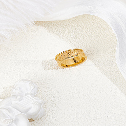 1 шт. перстни из нержавеющей стали для женщин и мужчин&nbsp;RJEW-LP0002-35G