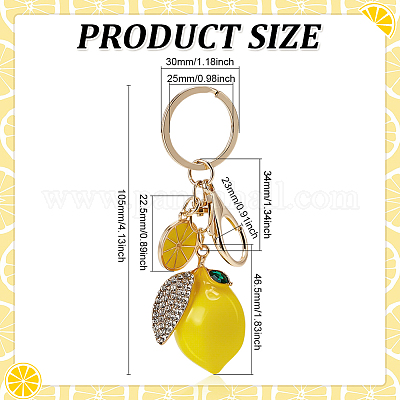 Брелки со стразами из сплава&nbsp;KEYC-WH0053-023G-1-1