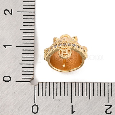 Латунные микро проложить четкие кубического циркония кулон поручительств KK-C076-12G-1