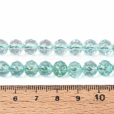 Хрустящие прозрачные стеклянные бусины нити GLAA-N063-8mm-03-1