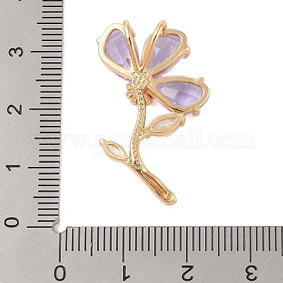 Латунь стекло кулоны&nbsp;KK-B100-041G-01-1